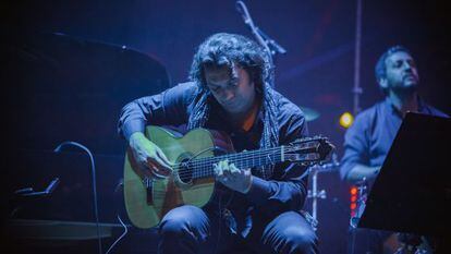 El guitarrista Josemi Carmona, en la actuaci&oacute;n de &#039;OK World&#039; en Oslo. 