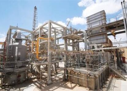 Planta de compresión de gas de Dahshour, en Egipto.