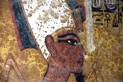 Un detalle de la r&eacute;plica de la tumba de Tutankam&oacute;n. 