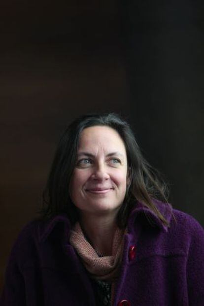 Susana Beltrán, vicepresidenta de Societat Civil Catalana, ahir al Centre Cultural Blanquerna.