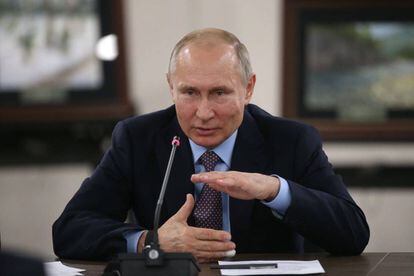 Vladímir Putin, el 15 de febrero en Sochi.