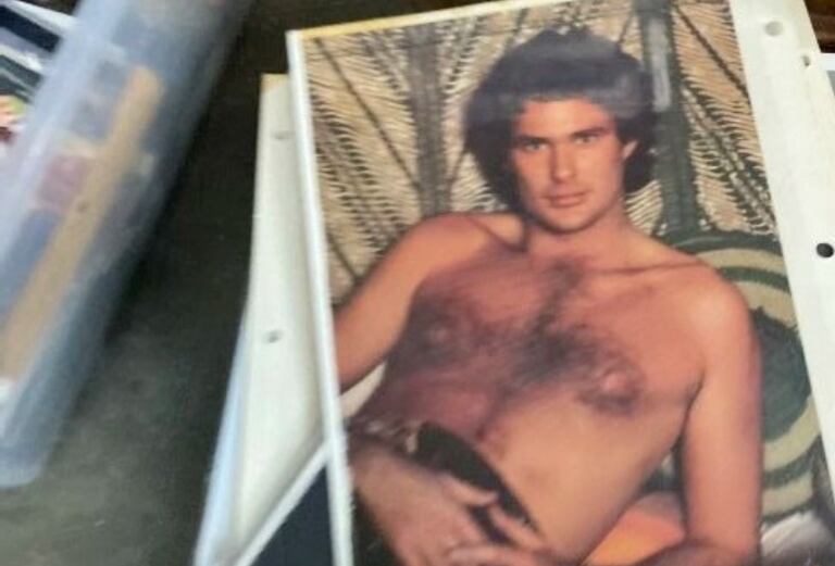 Entre los objetos a subasta se encuentra una "foto sexy" (es literal) de David Hasselhoff en su juventud.