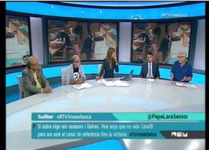 Debate en Nou sobre el cierre de la radiotelevisión valenciana.