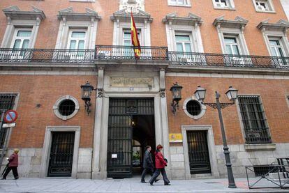 La sede del Ministerio de Justicia, en Madrid.