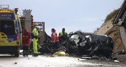 Un accidente en Carbonera de Frantes (Soria), el pasado 7 de julio.