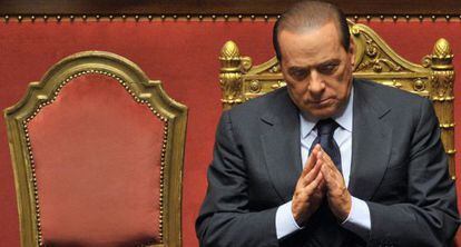 Berlusconi, en el Senado italiano, en diciembre de 2010.