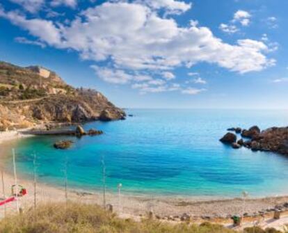 Cala Cortina, en la costa de Cartagena (Murcia).