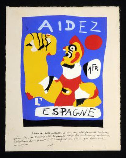 Cartel de Joan Miró que puede verse en la exposición.