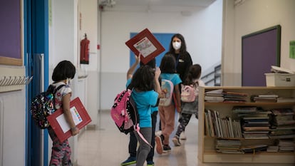 Un colegio de Barcelona, en 2020.