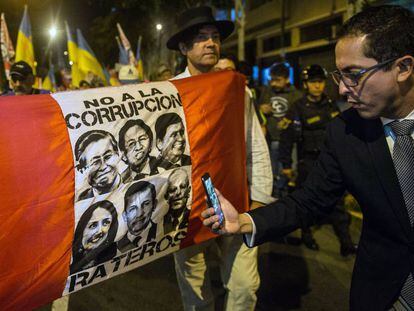 Una protesta en Perú en contra del Fujimorismo. 