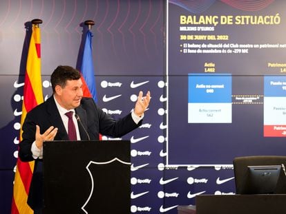 El vicepresidente del área económica del Barça, Eduard Romeu, este miércoles.