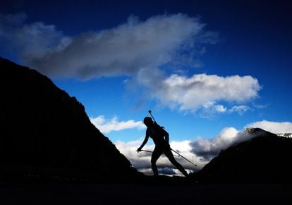 Paisaje durante la celebración de la Copa del Mundo IBU de biatlón, en la región germana de Ruhpolding.