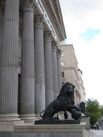 Fachada del Congreso de los Diputados.