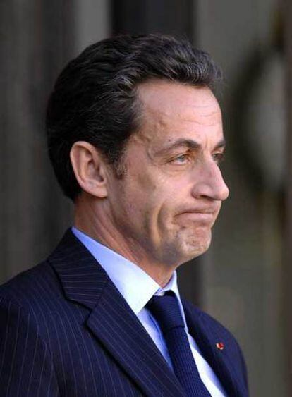 El presidente francés, Nicolas Sarkozy, ayer en el Elíseo.