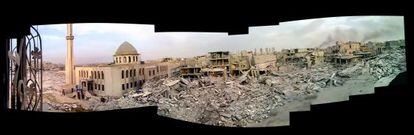 Demoliciones deliberadas en Damasco. Foto cedida por HRW.