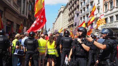 Una manifestación contra la inmersión lingüística en Barcelona, en una imagen de archivo.