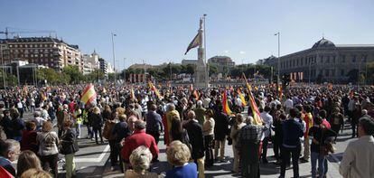 Una vista general de la concentración contra la "doctrina Parot" en Madrid