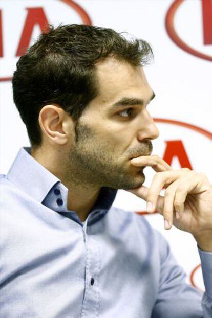 José Manuel Calderón, durante la entrevista