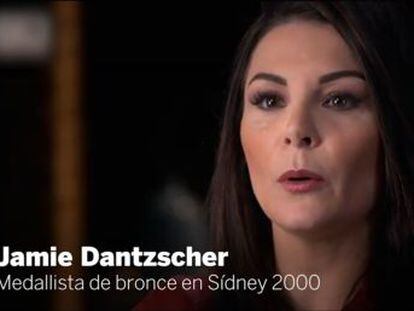 Dantzscher, bronce en los Juegos de Sidney 2000, y otras dos gimnastas de élite hablan para la cadena CBS