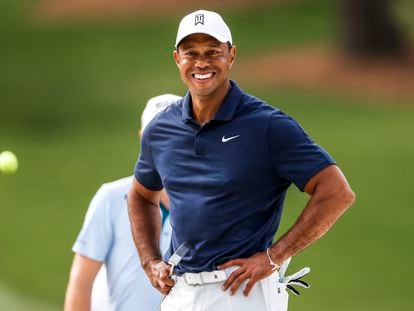 Tiger Woods, en Augusta el lunes.