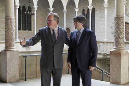 Hans van Baalen, con Carles Puigdemont