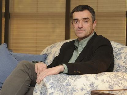 Jonan Fern&aacute;ndez, antes de la entrevista en la sede de Lehendakaritza en Vitoria.