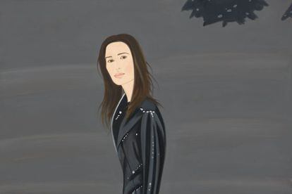 Mar&iacute;a in black, una de la obras de Alex Katz que se exhiben desde hoy en el Macuf.