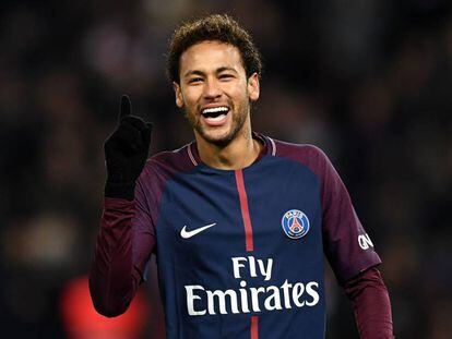 Neymar, en un partido con el PSG.