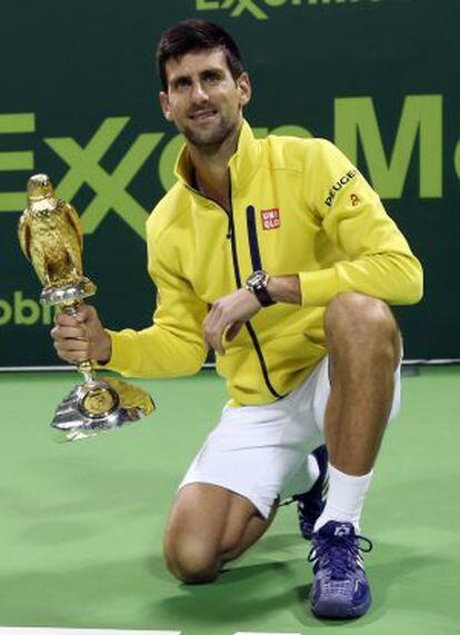 Novak Djokovic, tras ganar en Qatar.