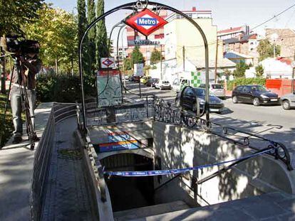 Estación de metro de Valdezarza, en cuyo interior se produjo el tiroteo.