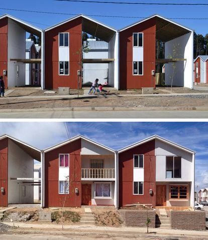 Viviendas sociales de Alejandro Aravena construidas entre 2009 y 2013 en Constitución, Chile.