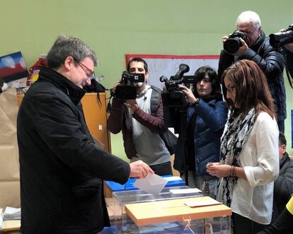 El candidato a la alcaldía de Bilbao por el PNV, Juan María Aburto.