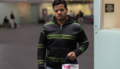 Heriberto Pérez, de 28 años, uno de los deportados.