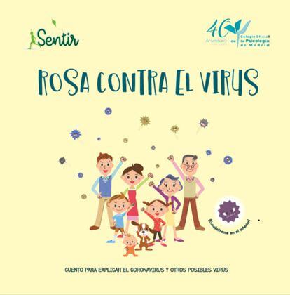 Caratula del libro Rosa contra el virus.