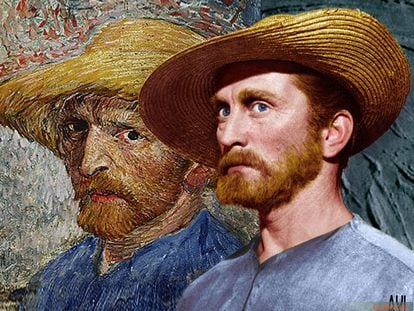 Kirk Douglas interpretando a Van Gogh en 'El loco del pelo rojo' (1956). El museo Van Gogh de Ámsterdam indaga en la complicada personalidad, los gustos y las desdichas del pintor.