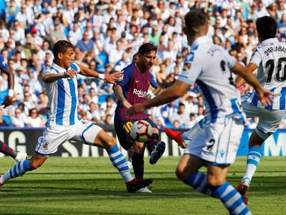 La Real Sociedad se enfrenta al Barcelona en la Liga Santander