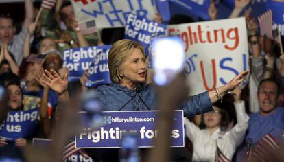 Clinton, este martes, en Florida