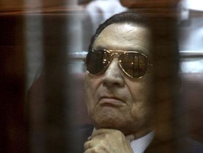 Hosni Mubarak, durante el juicio.