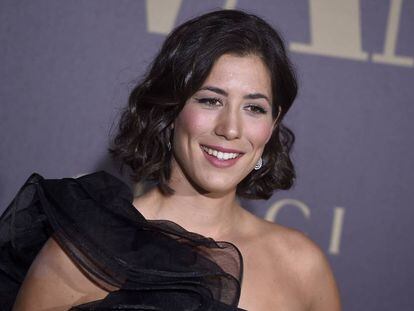 La tenista Garbiñe Muguruza, en la fiesta de 'Vanity Fair' del pasado martes en Madrid.