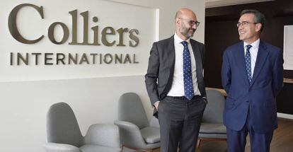 Germán Fernández (izquierda), nuevo director general de Colliers en Barcelona, y Mikel Echevarren, consejero delegado de Colliers en España.