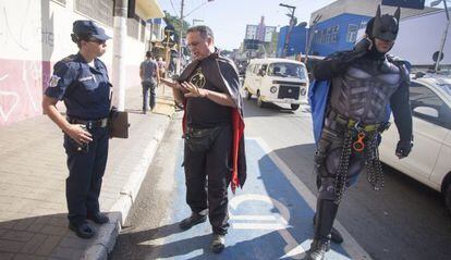 Vampiro y Batman el pasado 2 de julio en Itapevi (S&atilde;o Paulo).