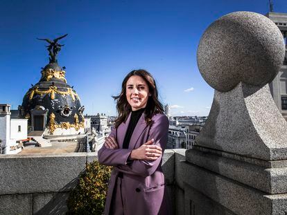 Irene Montero en el Ministerio de Igualdad, el miércoles.