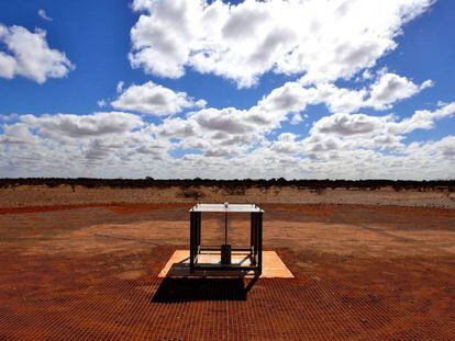 El detector empleado para captar la se&ntilde;al instalado en el Observatorio de Radioastronom&iacute;a Murchison del CSIRO en Australia Occidental.