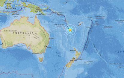 Terremoto en Nueva Caledonia.