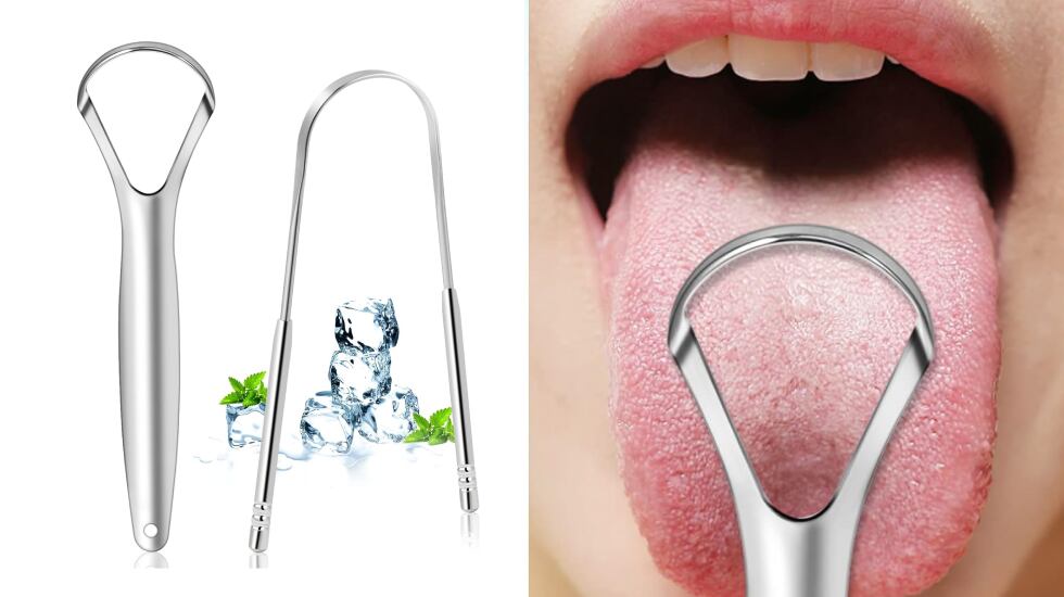 Limpiador de lengua de acero inoxidable de la firma Brencco.