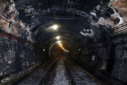 Estado del túnel de la línea 1 que será cerrado para su reforma.