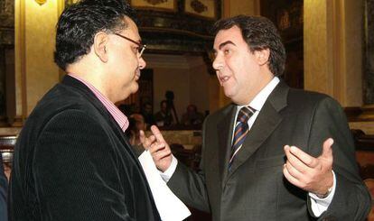 Julio Flores y Carlos Negreira, antes de las elecciones de 2011 que les auparon al gobierno de A Coru&ntilde;a.