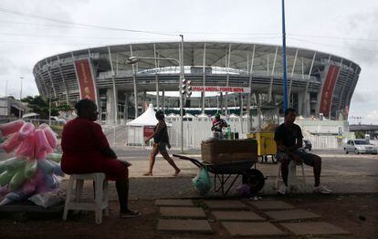 El Arena Fonte Nova, en Salvador, uno de los seis estadios acabados.