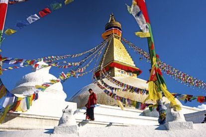 La estupa de Bodnath, en Katmandú (Nepal).