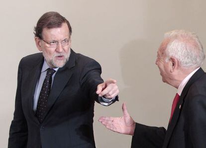 Mariano Rajoy i José Manuel García-Margallo, a la Moncloa.